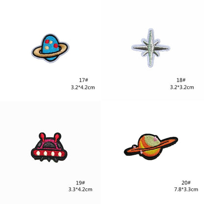 Sew On & Iron On Space Patches Set - 20 Pieces by HitMyNeed