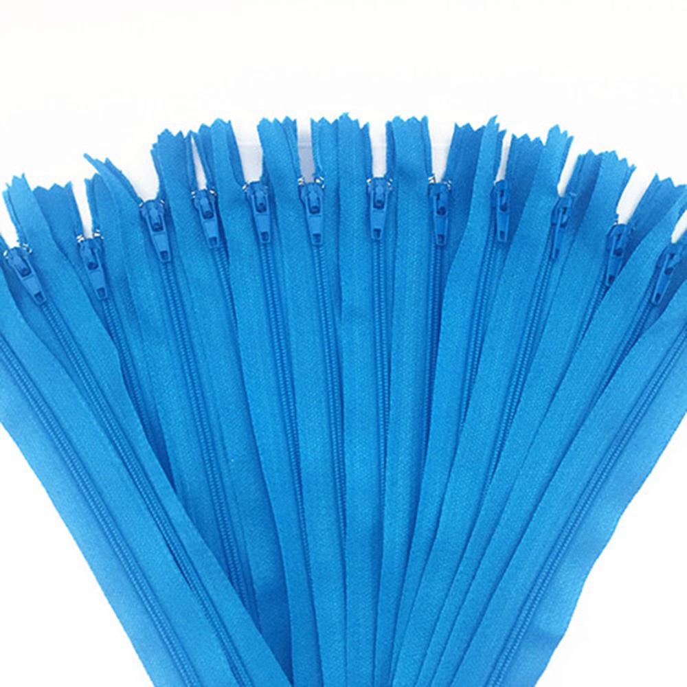 Sewing Nylon Zippers Set (10 pcs, Multiple Lengths) blue 25cm by HitMyNeed