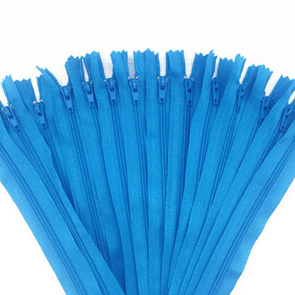 Sewing Nylon Zippers Set (10 pcs, Multiple Lengths) blue 25cm by HitMyNeed