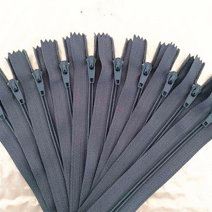 Sewing Nylon Zippers Set (10 pcs, Multiple Lengths) grey 60cm by HitMyNeed