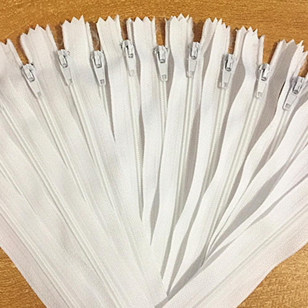 Sewing Nylon Zippers Set (10 pcs, Multiple Lengths) white 18cm by HitMyNeed