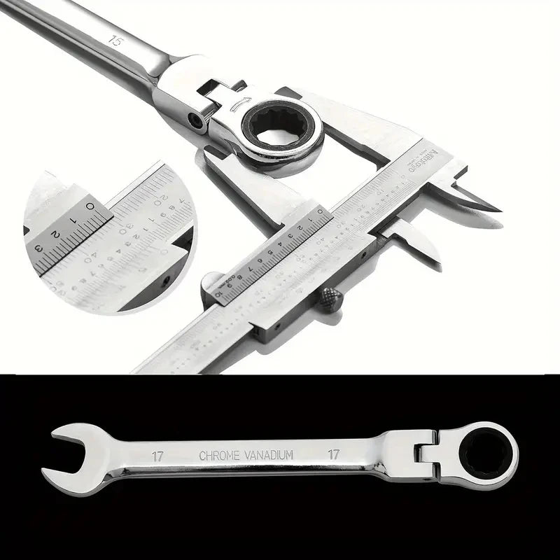 Shaking Head Two-Way Ratchet and Open-End Wrench by HitMyNeed