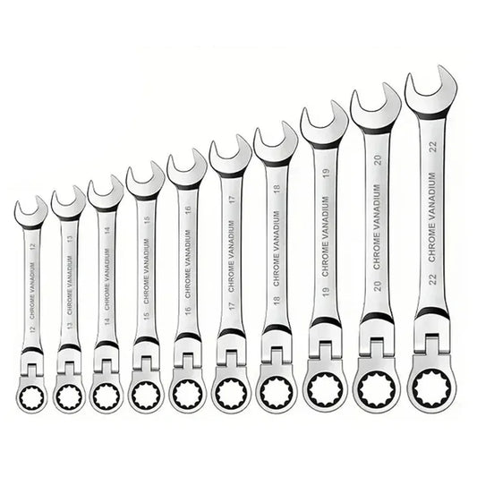 Shaking Head Two-Way Ratchet and Open-End Wrench 9mm by HitMyNeed