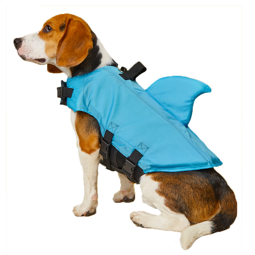 Shark Dog Life Jacket with Handle for Small-XXL Dogs by HitMyNeed