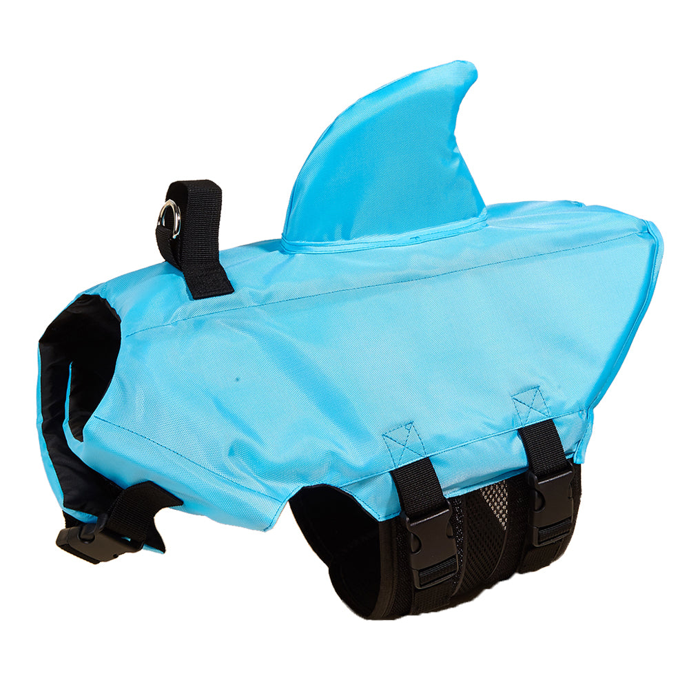 Shark Dog Life Jacket with Handle for Small-XXL Dogs blue s by HitMyNeed