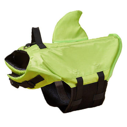 Shark Dog Life Jacket with Handle for Small-XXL Dogs green xxl by HitMyNeed