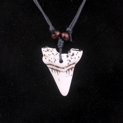 Shark Tooth Necklace with Rope Chain by HitMyNeed