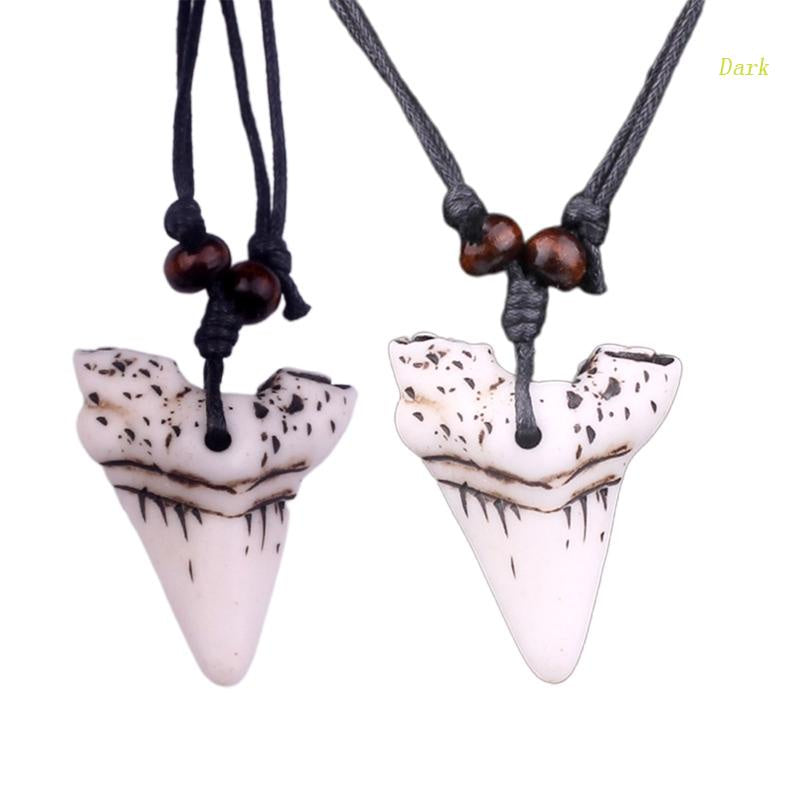 Shark Tooth Necklace with Rope Chain by HitMyNeed