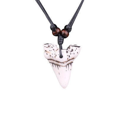Shark Tooth Necklace with Rope Chain by HitMyNeed