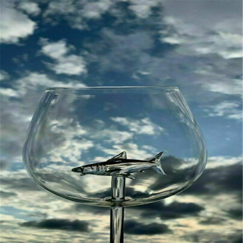 Shark Wine Glass with 3D Shark Design 300ml by HitMyNeed