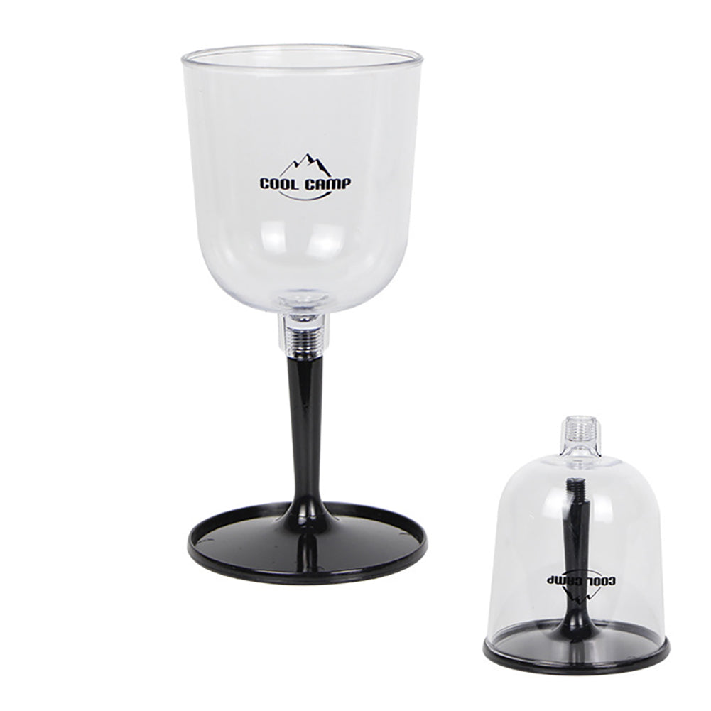 Shatterproof Collapsible Wine Glass for Travel & Outdoor black by HitMyNeed