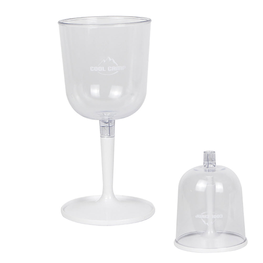 Shatterproof Collapsible Wine Glass for Travel & Outdoor white by HitMyNeed