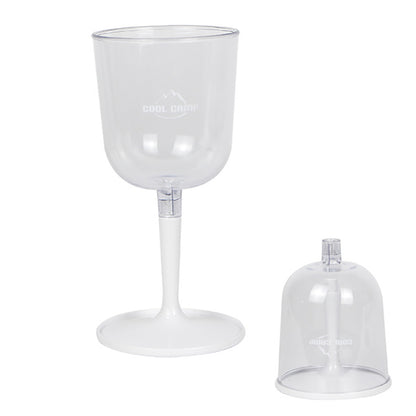 Shatterproof Collapsible Wine Glass for Travel & Outdoor white by HitMyNeed