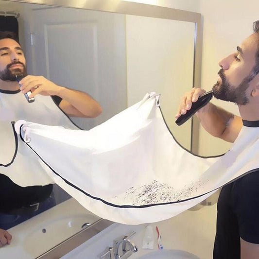Shaving Apron Cape with Mirror Suction Cups by HitMyNeed