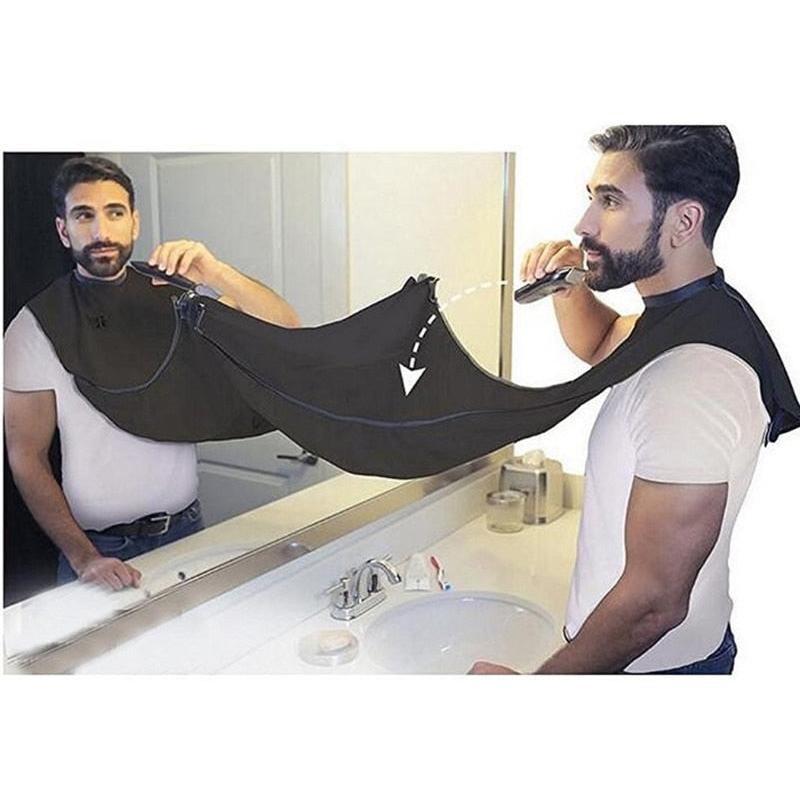 Shaving Apron Cape with Mirror Suction Cups by HitMyNeed