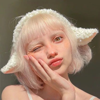 Sheep Lolita Handmade Lamb Ear Headband by HitMyNeed