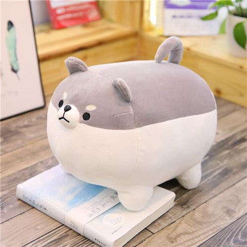 Shiba Inu Dog Plush Toy Pillow - 18 Inch 40cm grey-dog by HitMyNeed