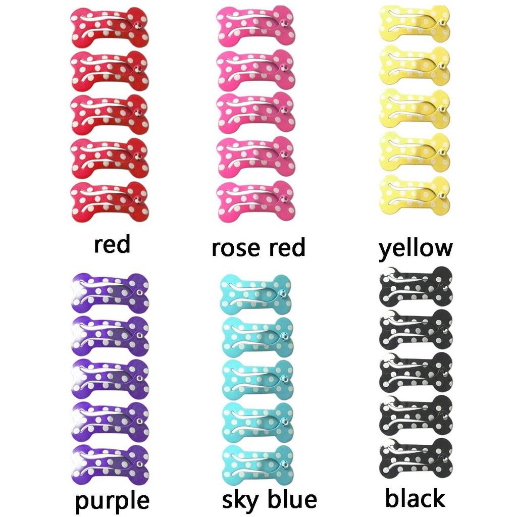 Shih Tzu Bone Design Hair Clips Set (5 pcs) by HitMyNeed