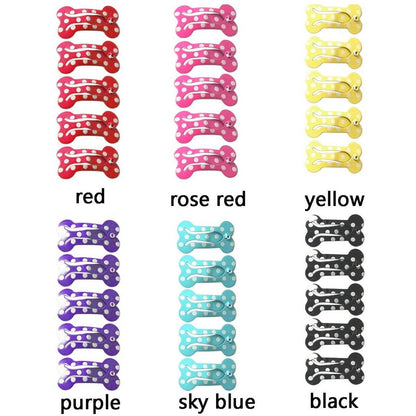 Shih Tzu Bone Design Hair Clips Set (5 pcs) by HitMyNeed