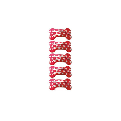 Shih Tzu Bone Design Hair Clips Set (5 pcs) red by HitMyNeed