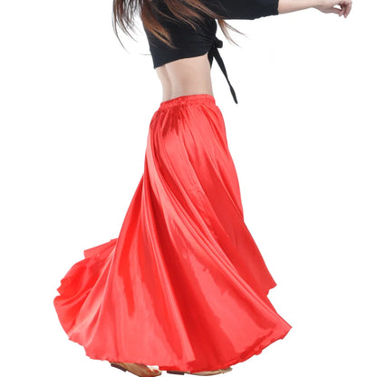 Shining Satin Long Spanish Sun Skirt for Dance by HitMyNeed