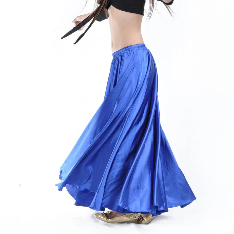 Shining Satin Long Spanish Sun Skirt for Dance by HitMyNeed
