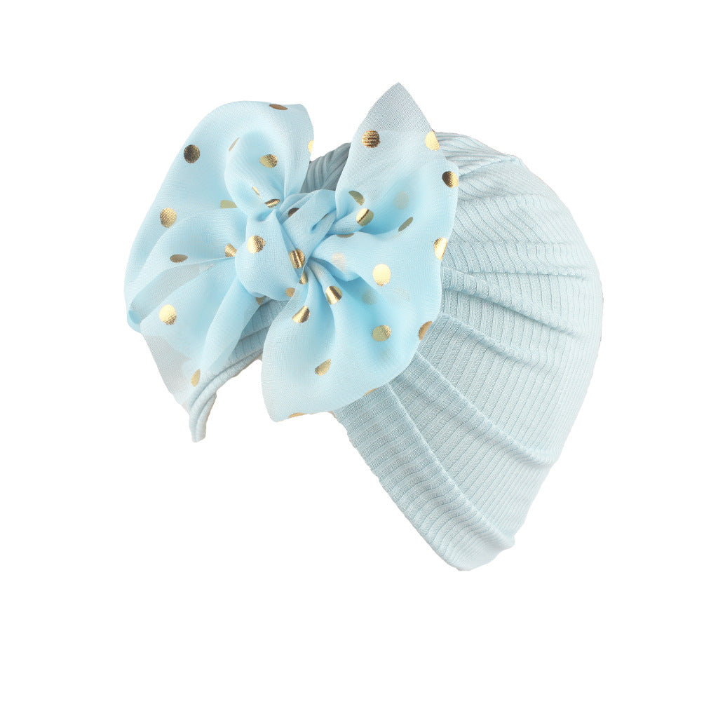 Shiny Bowknot Baby Turban Hat for Newborns by HitMyNeed