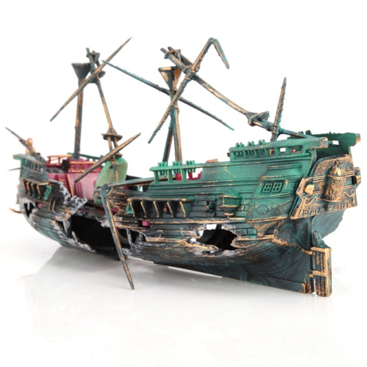 Shipwreck Pirate Ship Aquarium Ornament 24cm by HitMyNeed