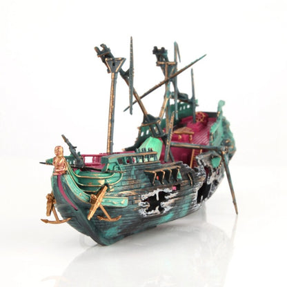 Shipwreck Pirate Ship Aquarium Ornament 24cm by HitMyNeed