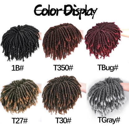 Short Afro Crochet Braided Half Wig with Clips by HitMyNeed