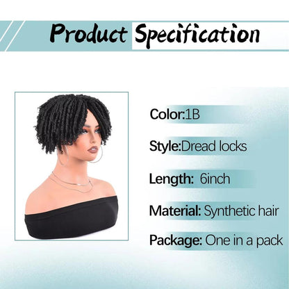 Short Afro Crochet Braided Half Wig with Clips by HitMyNeed