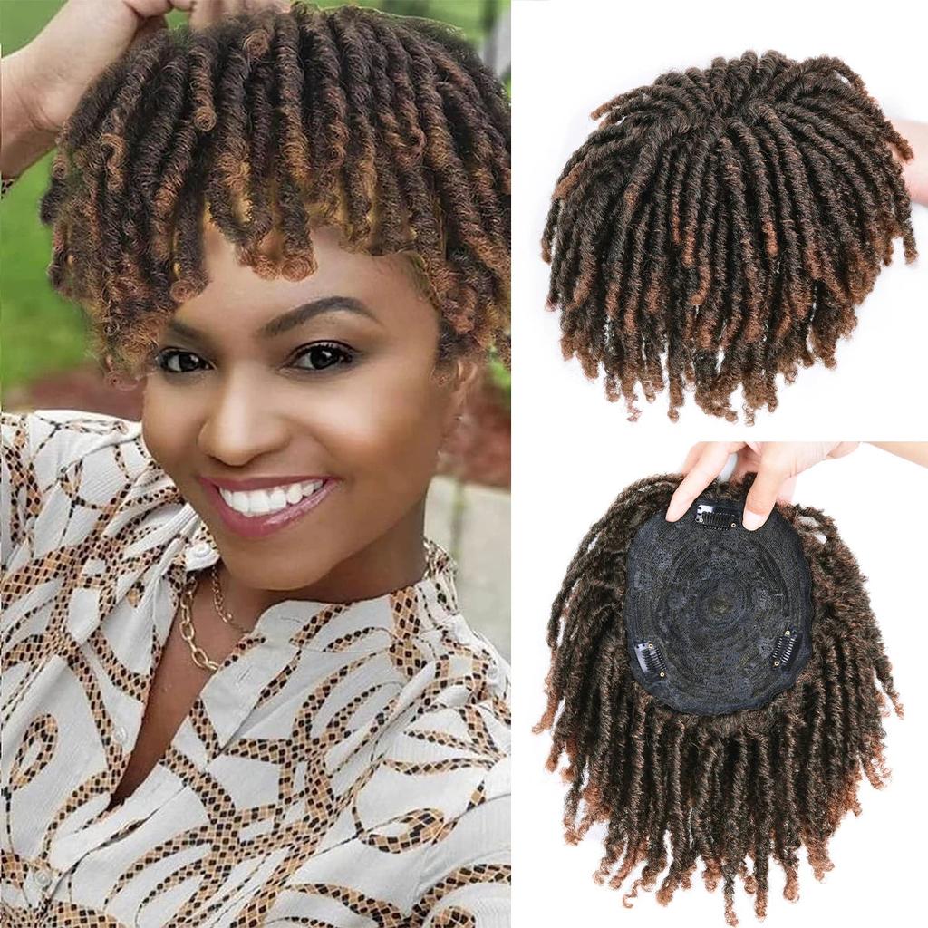 Short Afro Crochet Braided Half Wig with Clips t30 by HitMyNeed