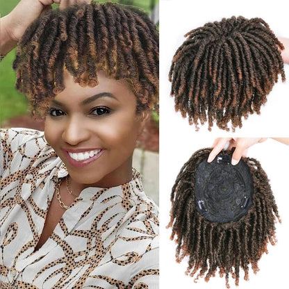 Short Afro Crochet Braided Half Wig with Clips t30 by HitMyNeed