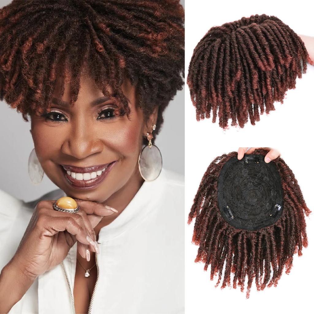 Short Afro Crochet Braided Half Wig with Clips t350 by HitMyNeed