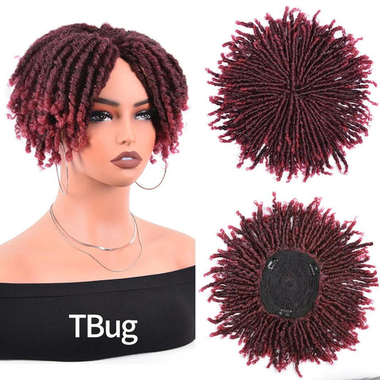 Short Afro Crochet Braided Half Wig with Clips tbug by HitMyNeed