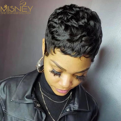 Short Bob Straight Brazilian Remy Pixie Wig by HitMyNeed
