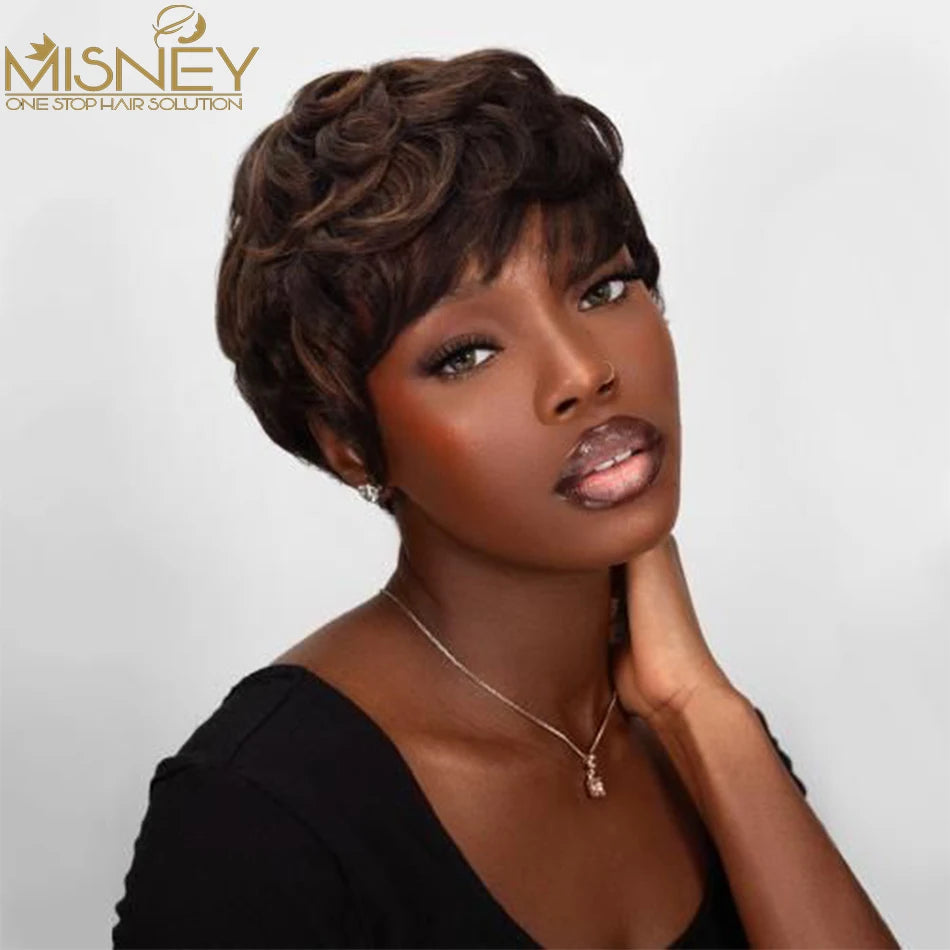 Short Bob Straight Brazilian Remy Pixie Wig by HitMyNeed