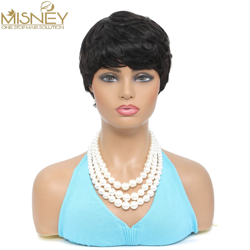 Short Bob Straight Brazilian Remy Pixie Wig by HitMyNeed