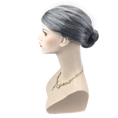 Short Grey Grandma Wig for Halloween Costumes by HitMyNeed