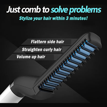 Short Hair Straightening & Styling Comb Iron by HitMyNeed
