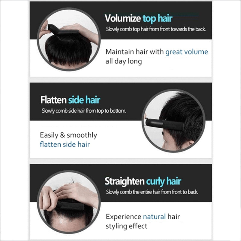 Short Hair Straightening & Styling Comb Iron by HitMyNeed