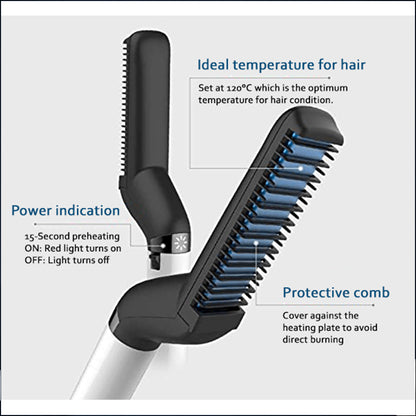 Short Hair Straightening & Styling Comb Iron by HitMyNeed