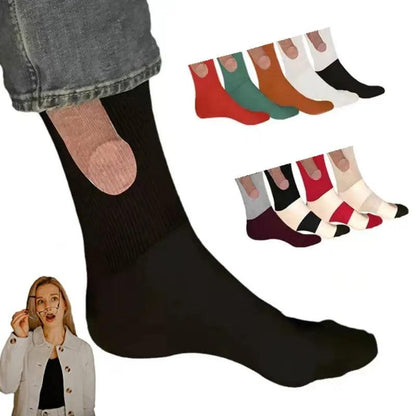 Show Off Socks Novelty Unisex Cotton Crew Socks by HitMyNeed