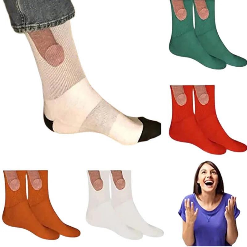 Show Off Socks Novelty Unisex Cotton Crew Socks by HitMyNeed