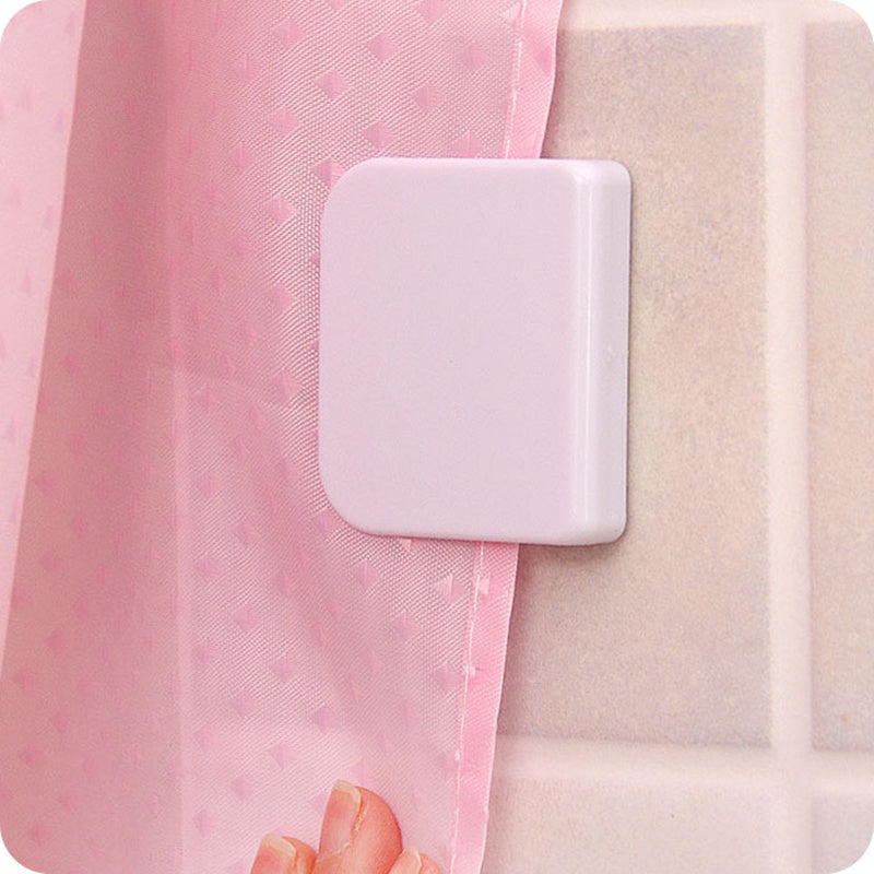 Shower Curtain Clips with Adhesive (Set of 2) by HitMyNeed