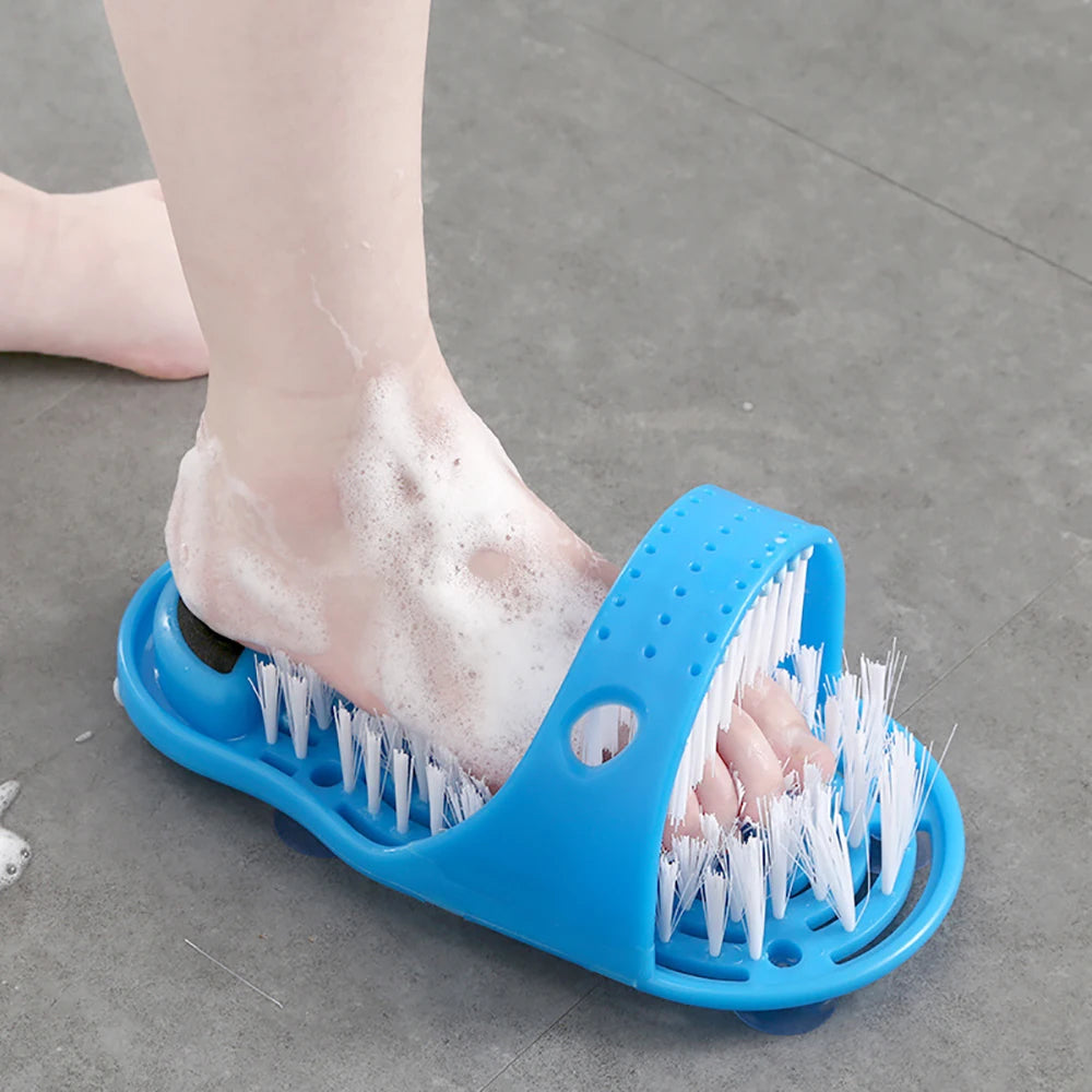 Shower Foot Scrubber Slipper with Massager Bristles by HitMyNeed