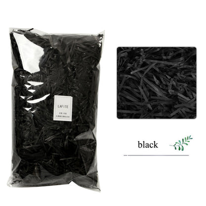 Shredded Crinkle Paper Filler for Gift Boxes black 50g by HitMyNeed