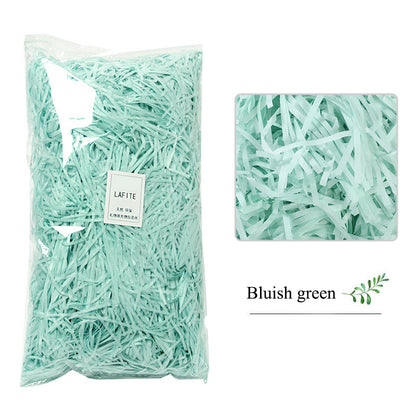 Shredded Crinkle Paper Filler for Gift Boxes bluish-green 50g by HitMyNeed