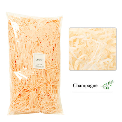 Shredded Crinkle Paper Filler for Gift Boxes champagne 50g by HitMyNeed