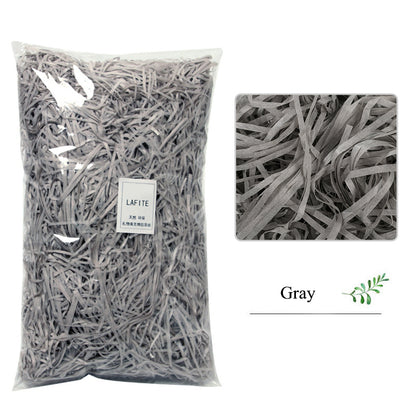 Shredded Crinkle Paper Filler for Gift Boxes gray 100g by HitMyNeed
